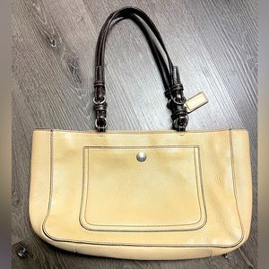 Coach Leather Light Tan Tote Bag